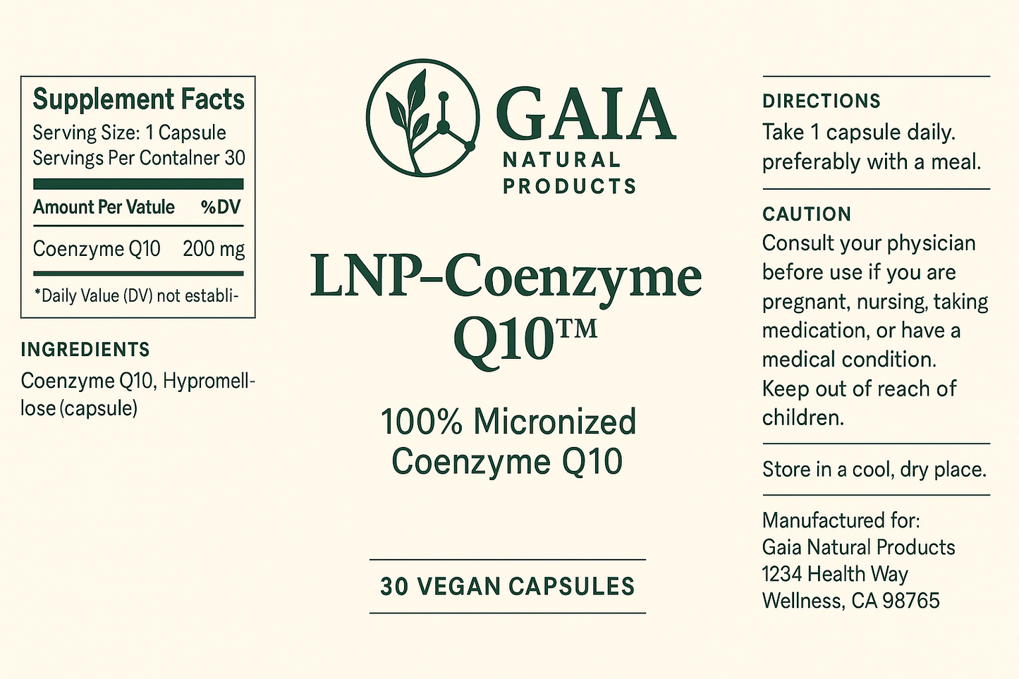 LNP-Co-Q10™: Advanced Coenzyme Q10 (200mg) - Enhanced Absorption &amp; Biodistribution Formula (30 Day Supply)