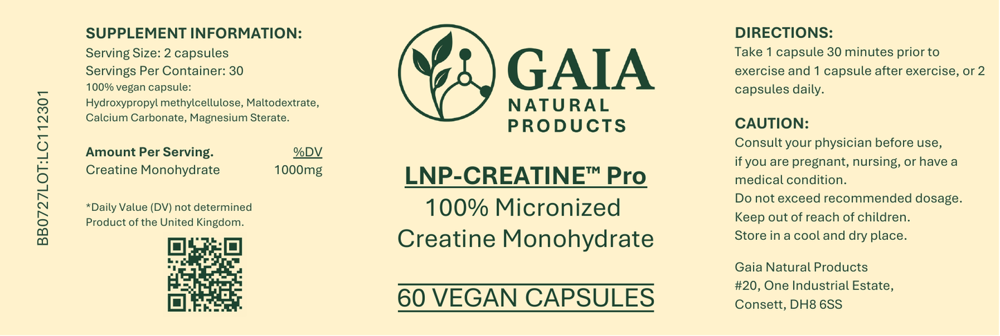 LNP-CreatineTM Pro: Advanced Absorption Creatine Capsules 1000mg